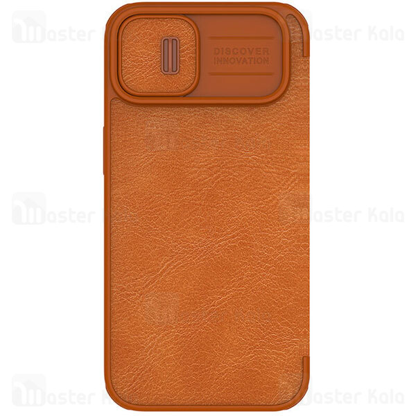 کیف چرمی نیلکین آیفون Apple iPhone 14 Plus Nillkin Qin Pro Leather Case دارای محافظ دوربین